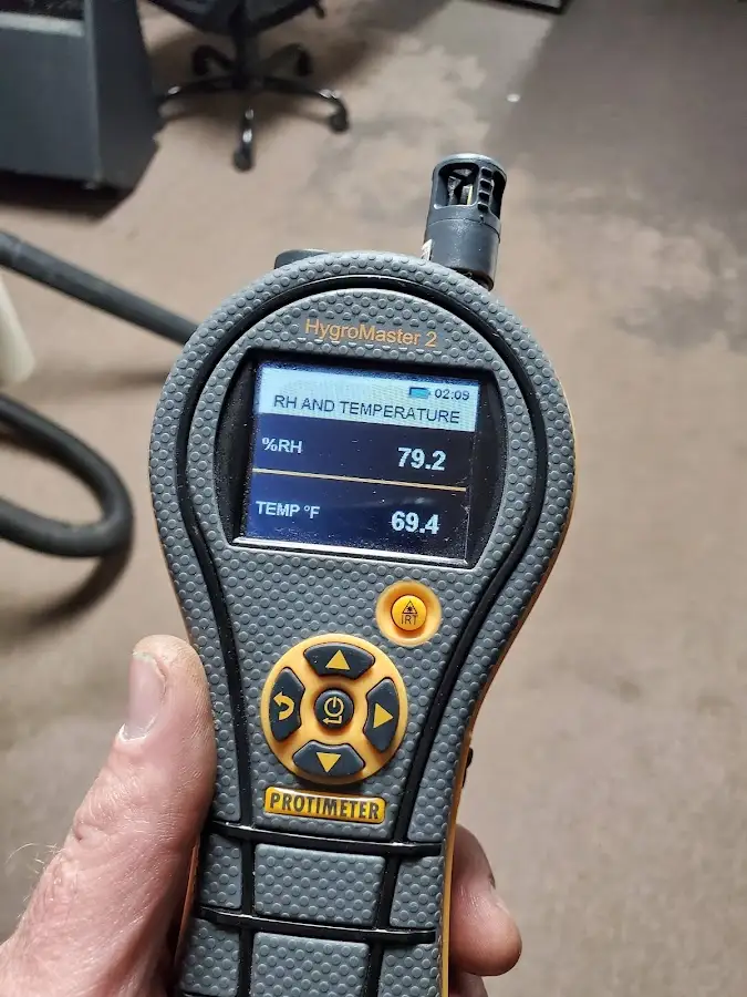 Moisture meter humidity assessment for Fire & Smoke Damage Restoration in Monrovia